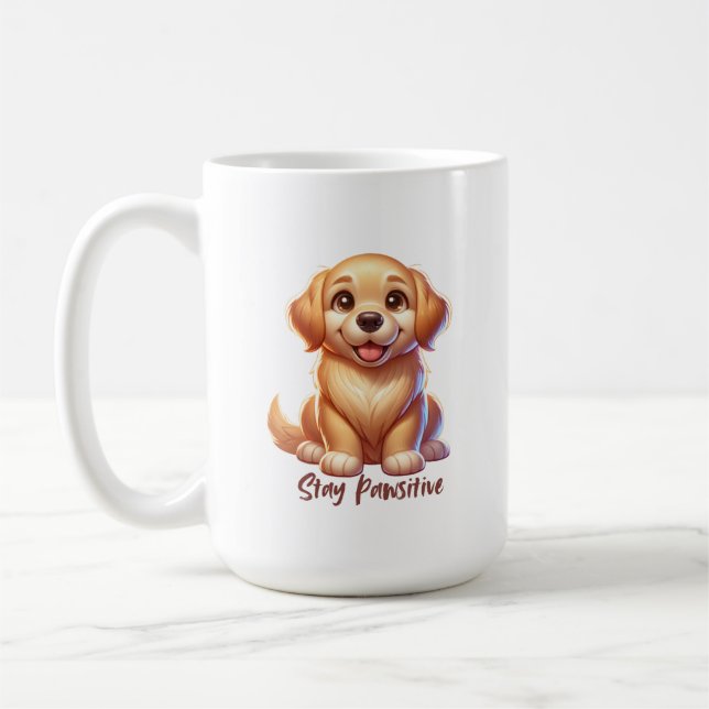 Mug Chiot doré heureux (Gauche)