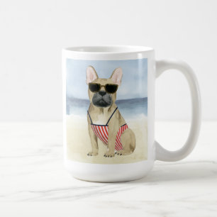 Mug Chiot du hot-dog   dans des lunettes de soleil à