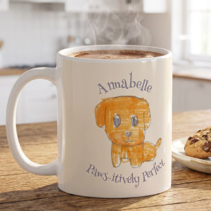 Mug Chiot golden retriever adorable - Art pour enfants