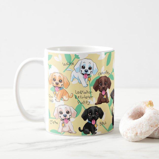 Mug chiot labrador retriever (Avec donut)