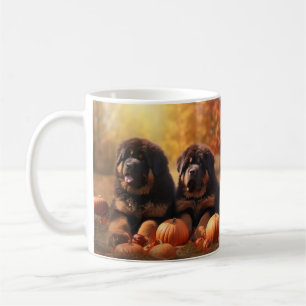 Mug Chiot Mastiff Tibétain Délice d'Automne Citrouille