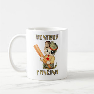 Mug Chiot rétro mignon - Détruire le fascisme