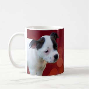 Mug Chiot Terrier Noir Et Blanc Du Staffordshire