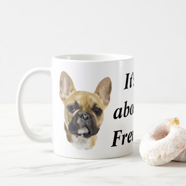 Mug Chiots Bouledogue Français (Avec donut)
