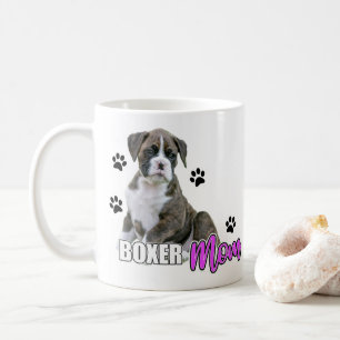 Mug Chiots Brindle de boxeur - chien blanc de boxeur