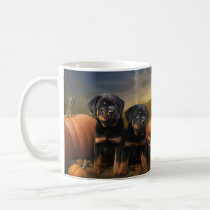 Mug Chiots Rottweiler Délice d'Automne Citrouille
