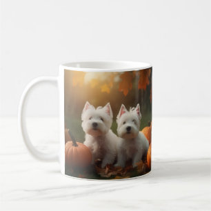 Mug Chiots Terrier West Highland White Pumpkin d'Autom