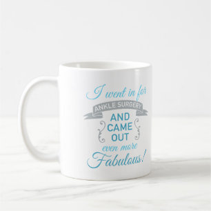Mug Chirurgie ankle Fabulous Recovery (Bleu)