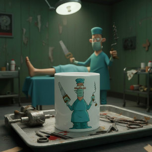 Mug Chirurgien drôle dessin animé humour médical hilar