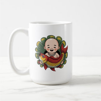 Mug | Chloe Baby - Niedlicher Junge mit Lucky Koi Kaffeetasse