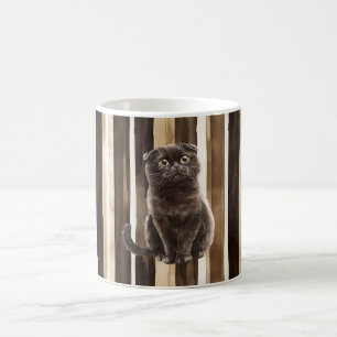 Mug Chocolat Brown bonbon rayures Chat