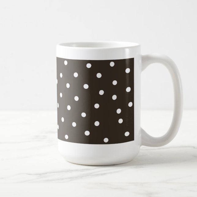 Mug Chocolat Brown et Pois blancs (Droite)
