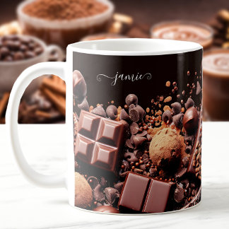 Mug Chocolat Chocolat Chaud Chocolat cacao Nom personn