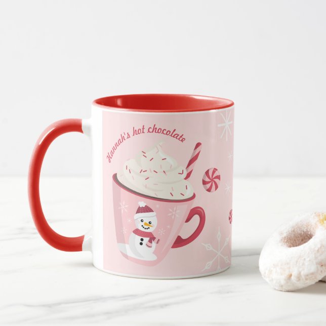 Mug Chocolat Chocolat Chaud Snowman  (Avec donut)
