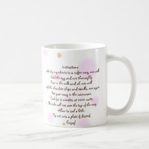 Mug Chocolat "gâteau de tasse" dans une recette de