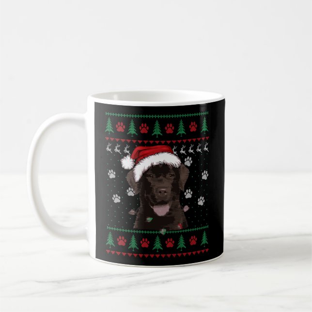 Mug Chocolat Labrador Noël Vilain Sweat Lab Chien (Gauche)