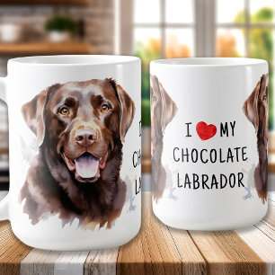 Mug Chocolat Labrador Retriever - J'aime mon chien