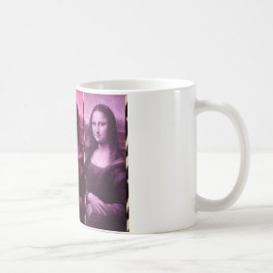 Mug Chocolat rose violet Poster de animal Mona Lisa