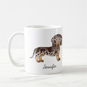 Mug Chocolat & Tan Dappage cheveux courts et nom