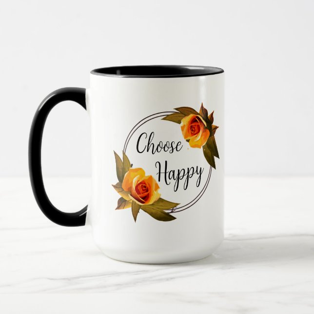 Mug Choisissez Happy, devis (Gauche)