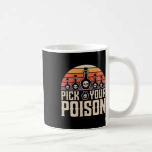 Mug Choisissez votre poison Bouteilles de potion gothi
