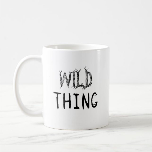 Mug Chose sauvage avec la lettre de racine (Gauche)
