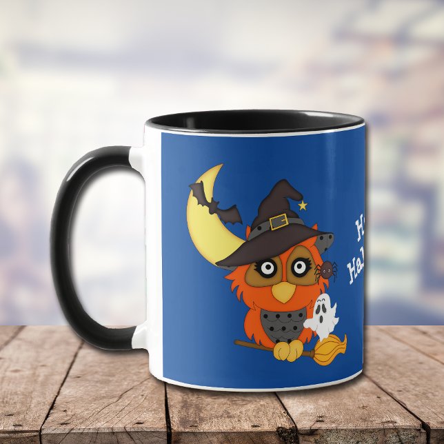 Mug Chouette à hotte et Halloween fantôme (Créateur téléchargé)