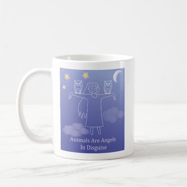 Mug Chouette ange Fuzzy Express® (Gauche)