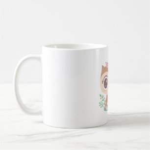 Mug Chouette Bébé mignonne avec cou rose