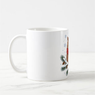 Mug Chouette confortable écharpe d'hiver Art animal de