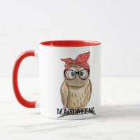 Chouette Cool Rockabilly en lunettes et Bandana ro