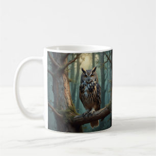 Mug Chouette dans une forêt magique