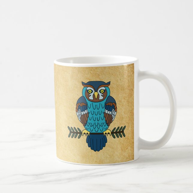 Mug Chouette d'art populaire nordique (Droite)