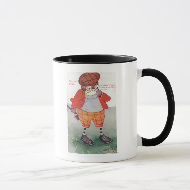 Mug Chouette de golf Remarquer le silence est doré (Droite)
