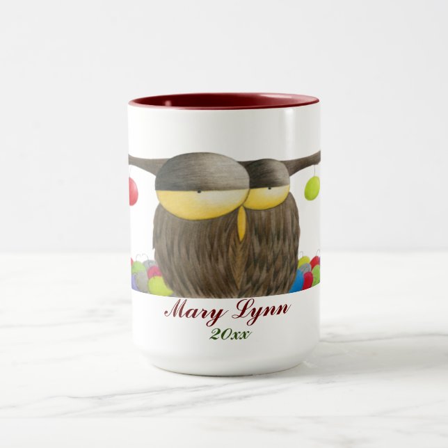 Mug Chouette de Noël (Centre)