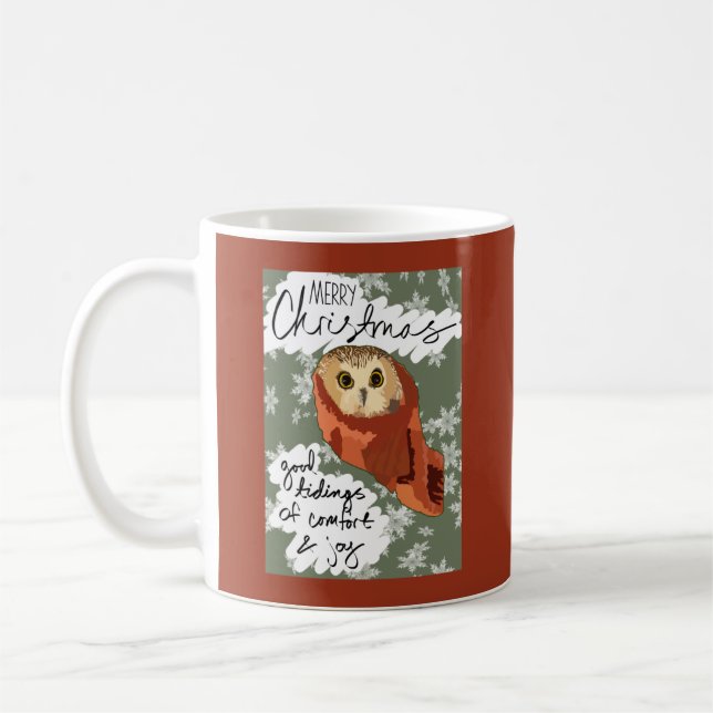 Mug Chouette de Noël Rockefeller (Gauche)