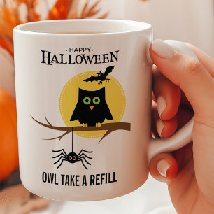 Mug Chouette Effrayante et Araignée Halloween Personna