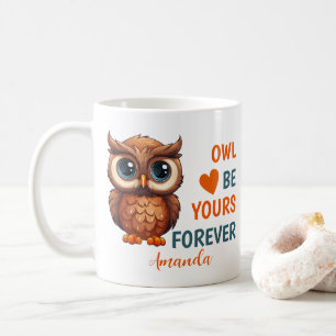 Mug Chouette être votre coeur pour toujours Valentine