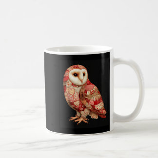 Mug Chouette patchwork fantaisiste avec motif de coeur