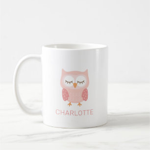 Mug 'Chouette rose', filles customisées mignonnes et c