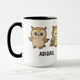 Mug Chouette tirée à la main Cute personnalisée