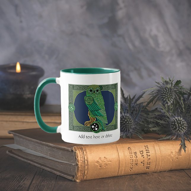 Mug Chouette verte celtique (Créateur téléchargé)