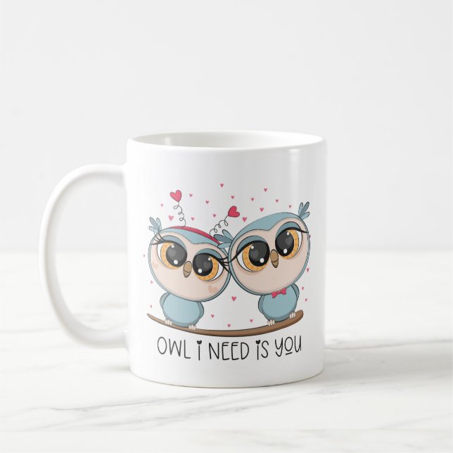 Mug Chouettes amoureuses (Gauche)