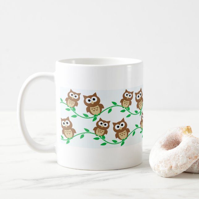 Mug Chouettes Chouettes Chouettes (Avec donut)
