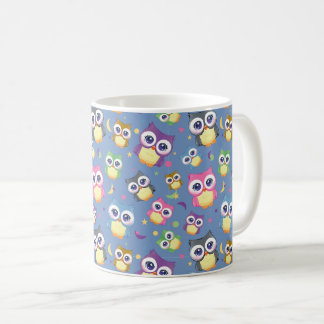 Mug Chouettes de dessin animé mignonnes Ciel nocturne