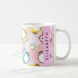 Mug Chouettes mignonnes, Chouette Motif, Chouettes col