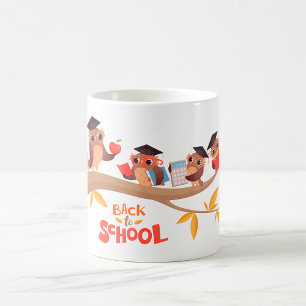 Mug Chouettes mignonnes Retour à l'école