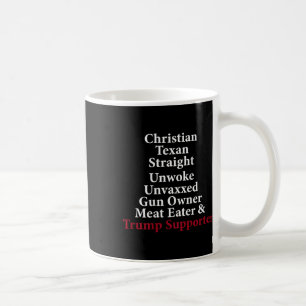 Mug Chrétien Texan Straight Unwoke Gun Propriétaire Tr