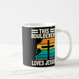 Mug Chrétiens de bloc grimpeur artificiel de Boulderin
