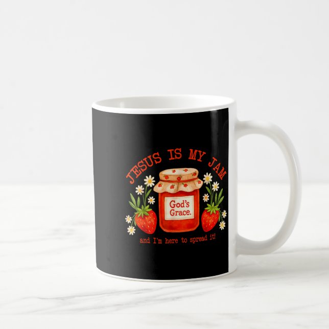 Mug Christian Bible Verse Faith Strawberry Jesus Is My (Droite)